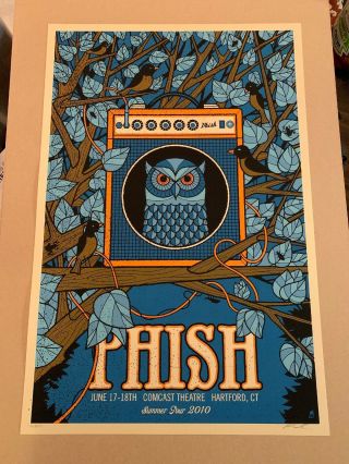 Phish Official Tour Poster Hartford 2010 Really 413/425 2