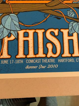 Phish Official Tour Poster Hartford 2010 Really 413/425 8
