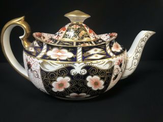 Vintage Royal Crown Derby Tradition Imari Pattern Teapot & Lid 2451 W Paperwork