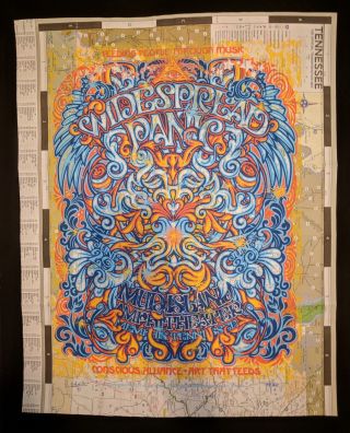 Widespread Panic - Lucchesi - Memphis Tn 18 Mud Island Poster - Roadmap Variant