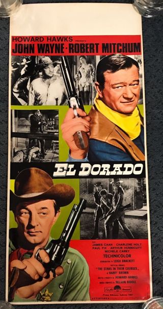 Rare Vintage El Dorado (1967) Italian Italiana Movie Poster John Wayne