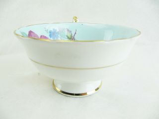 PARAGON TEACUP CUP AND SAUCER PALE BLUE WITH LARGE CABBAGE ROSE 6