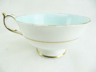 PARAGON TEACUP CUP AND SAUCER PALE BLUE WITH LARGE CABBAGE ROSE 7