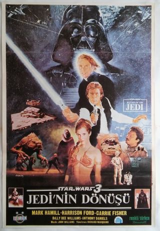 Star Wars Episode Vi Return Of The Jedi 1983 Sci - Fi Vintage Movie Poster