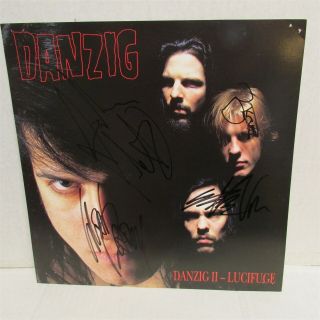 Danzig Lucifuge Misfits Signed Autographed 12x12 " 2 Sided Promo Poster Flat