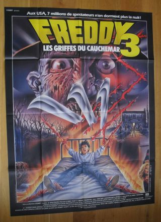 Nightmare On Elm Street 3 Horror French Movie Poster 63 " X47 " 