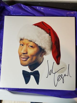 John Legend Signed Autographed A Legendary Christmas Vinyl Lp