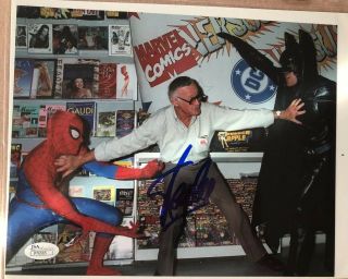 Stan Lee Spider Man Vs Batman Signed/autographed 8x10 Photo Jsa
