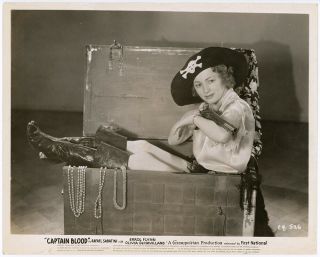 Early Olivia De Havilland Pirate Pin - Up Captain Blood 1935 Photograph