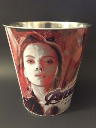 Avengers Endgame Black Widow Exclusive Regal Theater Popcorn Tin Bucket (rare)