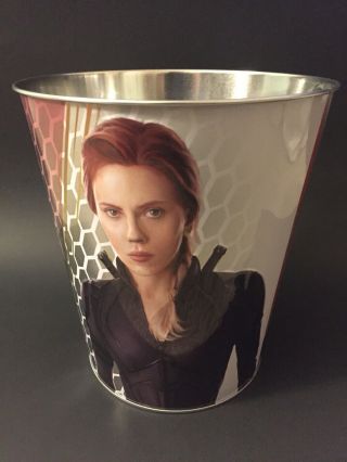 Avengers Endgame Black Widow Exclusive Regal Theater Popcorn Tin Bucket (Rare) 2