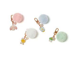 Kakao Friends Official Goods : Character Pompom Friends Airpods Key Ring Chain