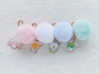 KAKAO FRIENDS Official Goods : Character PomPom Friends Airpods Key Ring Chain 3