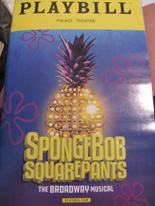 Spongebob Squarepants Playbill Broadway Musical Bikini Bottom Sara Bareilles