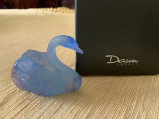 Special Edition Daum Swans Pate - De - Verre Glass Crystal Figurine