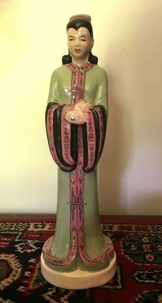 Stewart B Mcculloch California Pottery Asian Woman Statue,  1950’s – “i Love Lucy "