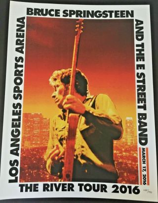 Bruce Springsteen Los Angeles March 17 2016 River Tour Ltd Poster Print /450