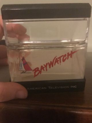 Baywatch Promo Plastic Water - Filled Desk Clock with Boat Rare Promotional TV NBC 2
