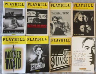 Glenn Close 8 Broadway Playbills Sunset Blvd,  Mother Of The Maid,  Real Thing,
