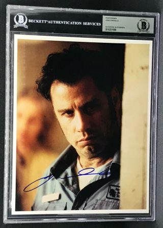 John Travolta " Mad City " Autographed Signed 8x10 Photo Beckett Bas