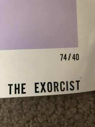 THE EXORCIST 1974 one sheet 27x41 movie poster 3