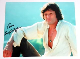 Kris Kristofferson Real Hand Signed 11x14 " Photo 2 Autographed W/ Exact Proof