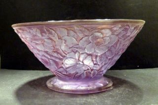Phoenix Consolidated Floral Fruit Bowl With Purple Wash -