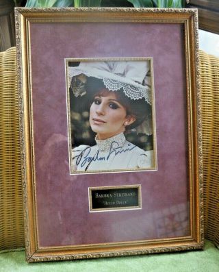 Autographed Barbra Streisand Professionally Framed/matted Photo " Hello Dolly "