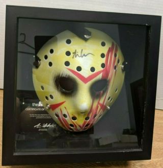 Ari Lehman Signed Jason Voorhees Mask Friday The 13th Zobie Framed