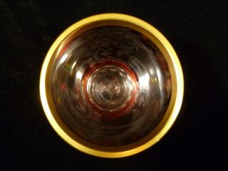 BOHEMIAN ETCHED CRANBERRY & GILT GLASS CRYSTAL TUMBLER GOBLET – CIRCA 1930 7