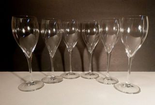 Antique Baccarat Crystal St Remy (1878 -) Set Of 6 Water Goblets 8 1/2 "