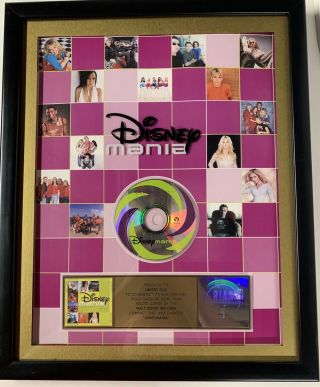 Walt Disney Riaa Disney Mania Gold Sales Award 500,  000 Copies Music Nsync Rare