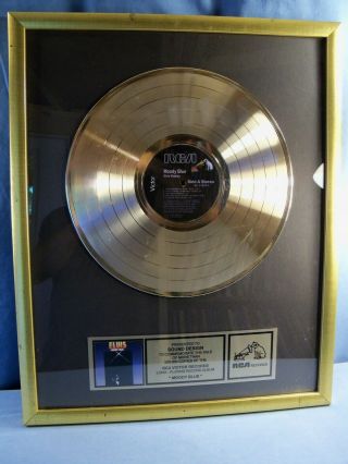 Elvis Presley Moody Blue Lp Gold Non Riaa Framed Sales Award Record Rca Records