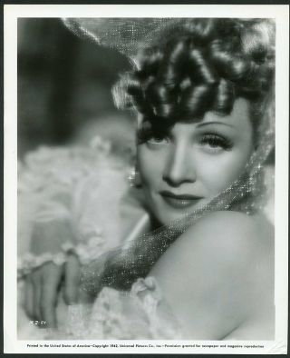 Marlene Dietrich Vintage 1942 Universal Pictures Portrait Photo