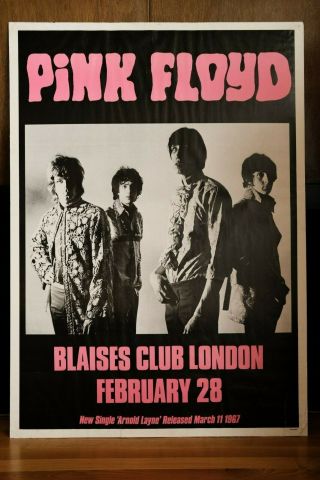 Pink Floyd Blaises Club Uk February 28th 1967 Promotional Poster