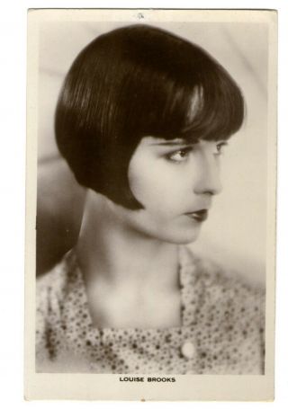 Louise Brooks Vint Profile Bobbed Hair Picturegoer Photo Postcard