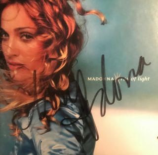 Madonna Autographed Ray Of Light Cd Cover.  Guaranteed Authenticity