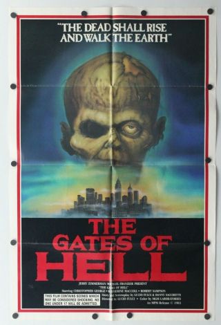 The Gates Of Hell 1980 Single Sided Movie Poster 27 " X 41 "