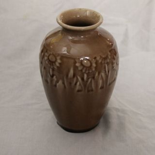 Antique Rookwood Art Pottery Vase Brown - Shiney Glaze 2