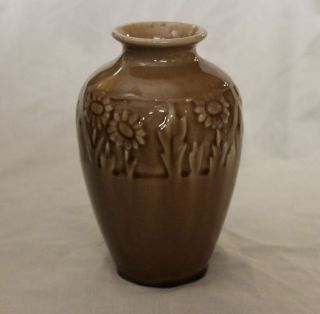 Antique Rookwood Art Pottery Vase Brown - Shiney Glaze 3