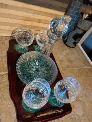 Galway Irish Crystal - Brandy Decanter Set With Carrying Tray 4