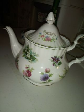 Royal Albert Flower Of The Month Teapot - 1st Quality 6 Cup