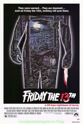 Friday The 13th Movie Poster 27x40 One Sheet 1980 Horror - Not A Nss