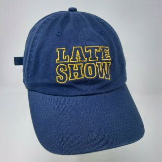 Vintage Late Show David Letterman Logo Low Profile Dad Golf Strapback Hat Cap