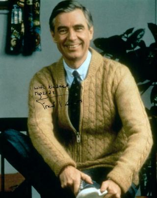 Fred Rogers Signed 8x10 Picture Photo Autographed,  Mr.  Rogers Neighborhood