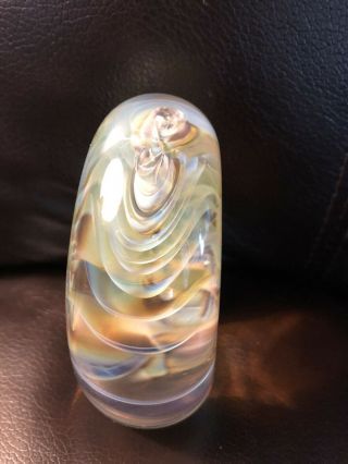 MICHAEL O ' KEEFE STUDIO Art Glass Paperweight (Signed / Dated) 3