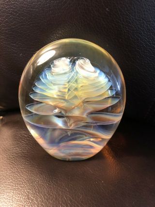 MICHAEL O ' KEEFE STUDIO Art Glass Paperweight (Signed / Dated) 4