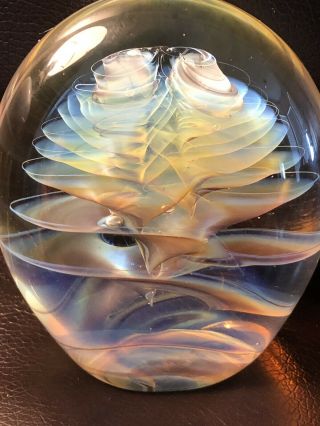 MICHAEL O ' KEEFE STUDIO Art Glass Paperweight (Signed / Dated) 5
