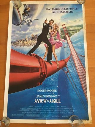 A View To A Kill One Sheet Movie Poster James Bond 007 Roger Moore 1985