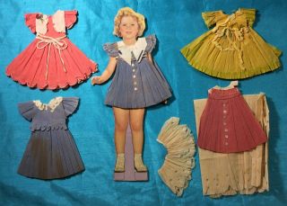 Rare Hand Made Shirley Temple Paper Doll Clothes And Doll